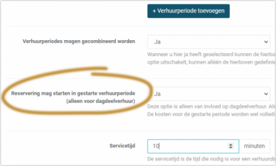 Nu ook dagdeelverhuur mogelijk, en voorraad bij aanvullende opties