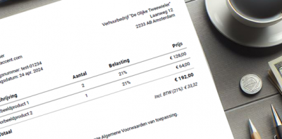 Automatisch een factuur bij elke boeking en btw-weergave per post