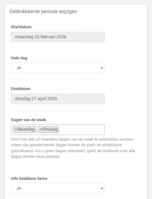 Verhuur op specifieke dagen in RentAccent: zo stel je het correct in